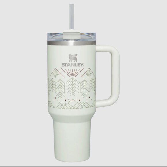 Stanley Winterscape Quencher H2.0 Flowstate 40 oz NEW IN BOX Pale Stone - Picture 2 of 5